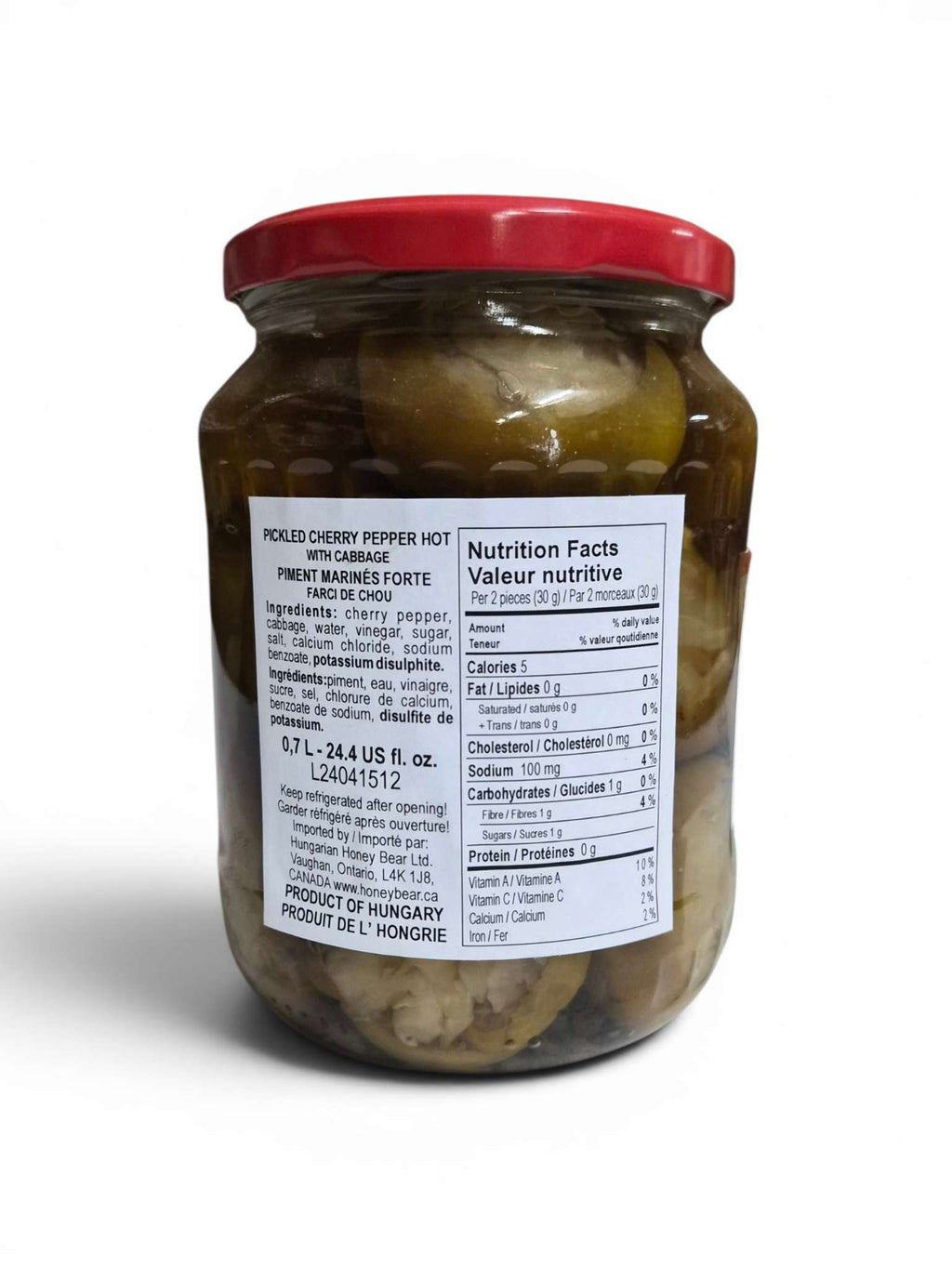 Pickled Cherry Pepper Hot with Cabbage image 1
