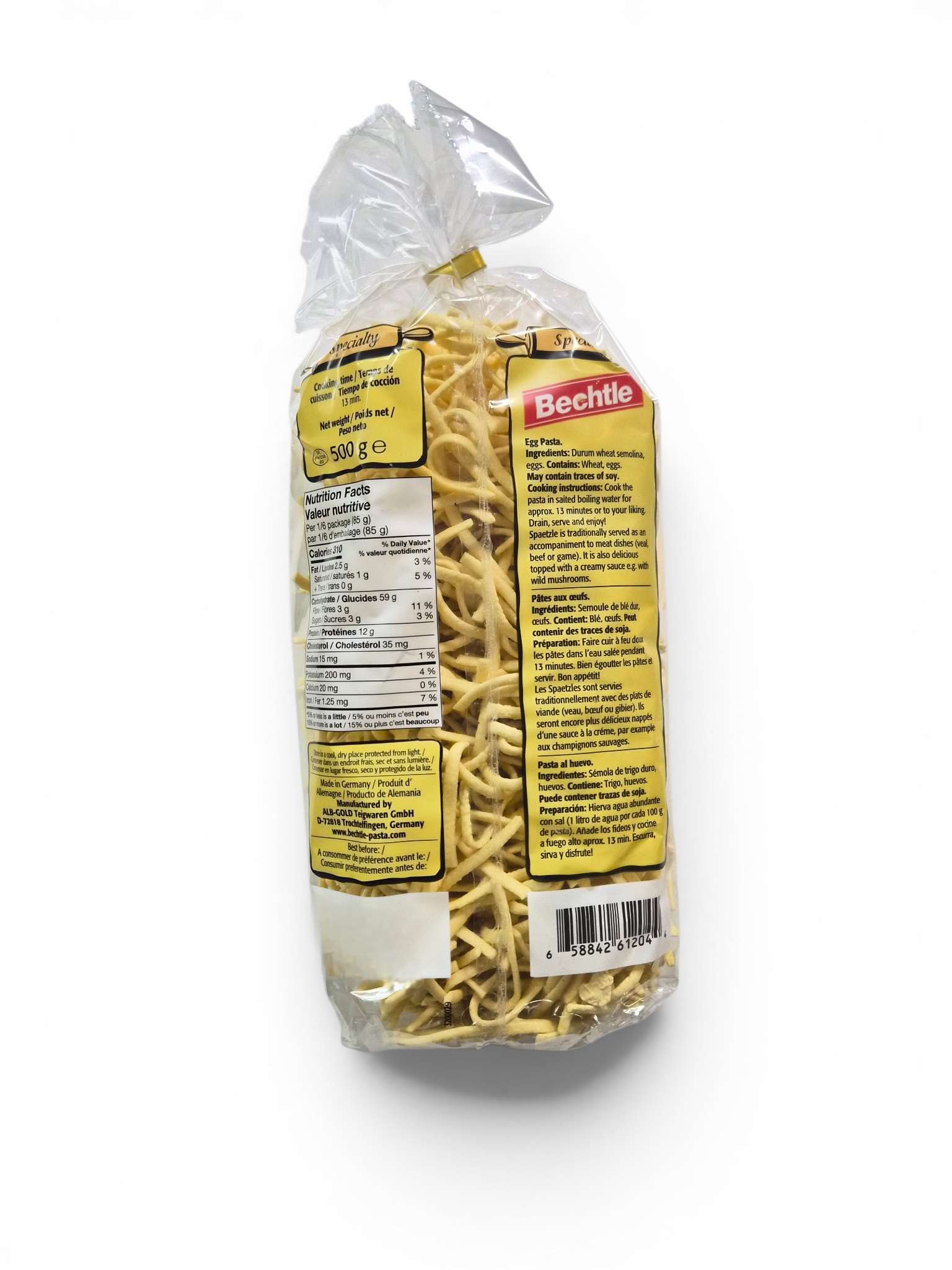Bechtle Traditional German Egg Pasta - Spaetzle Farmer Style image 1