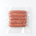 Five Bison Cheese Smokies (Frozen) in a clear plastic vacuum-sealed package
