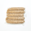 Five Chicken Apple Sausage (Raw / Frozen) in a clear plastic vacuum-sealed package