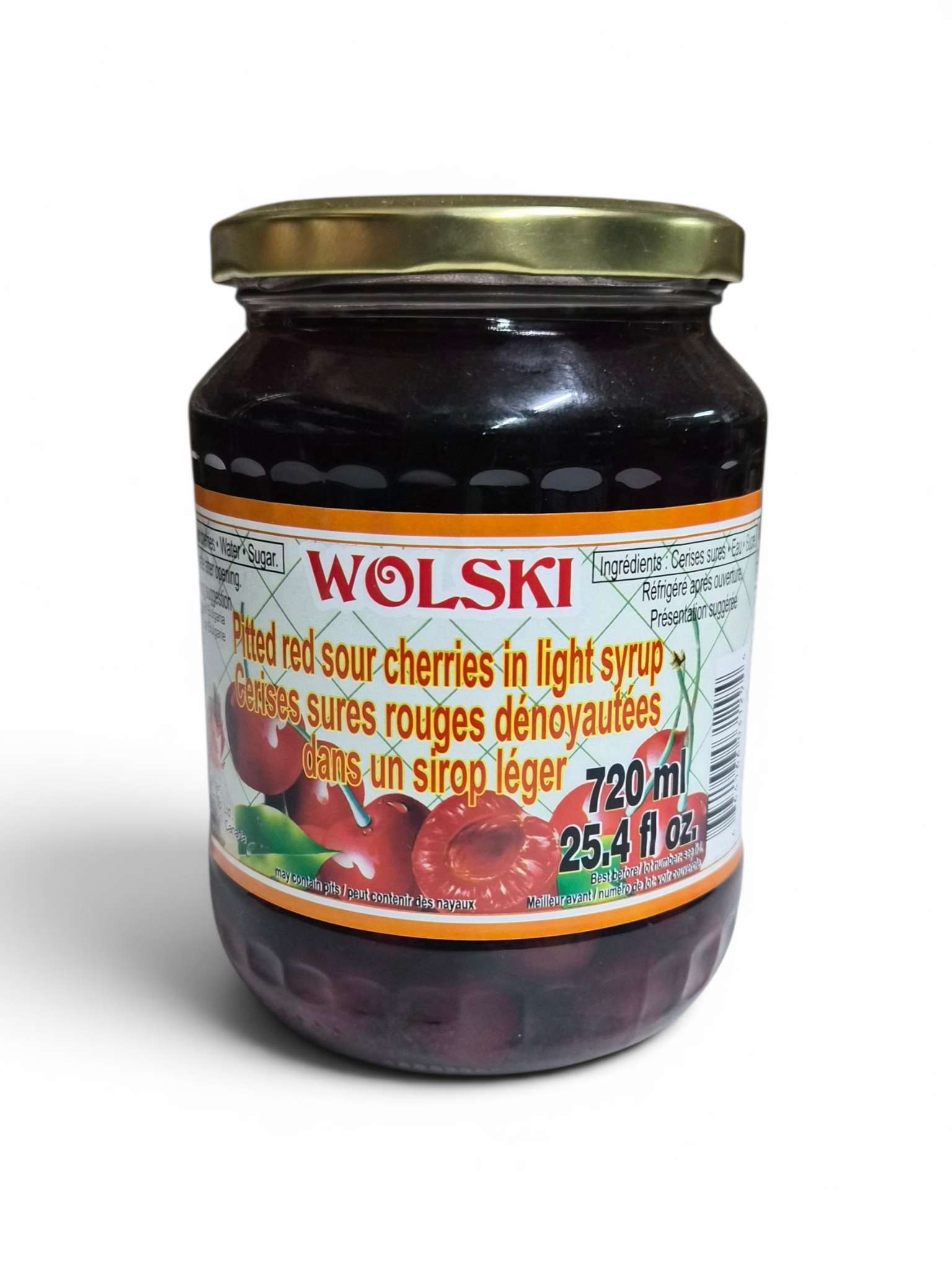 Pitted Red Sour Cherries in Light Syrup image 0