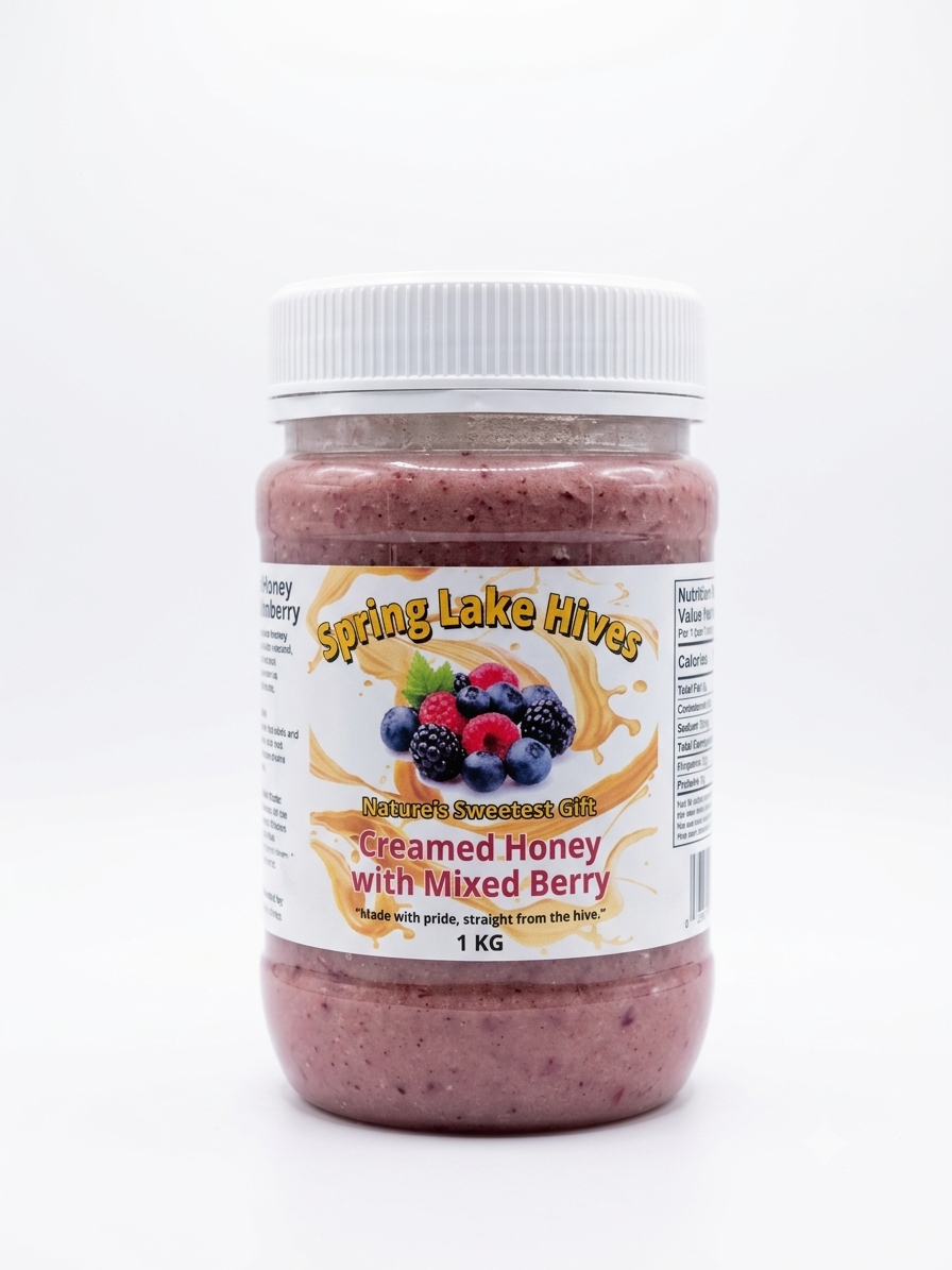 Creamed Honey with Mixed Berry